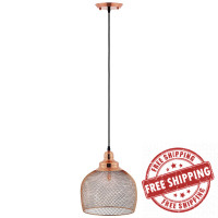 Modway EEI-2901 Glimmer Half-Sphere Rose Gold Pendant Light