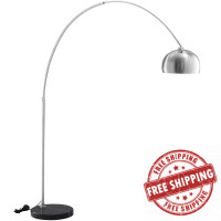 Modway EEI-2906-BLK Sunflower Round Marble Base Floor Lamp