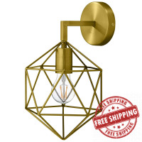 Modway EEI-2914 Derive Brass Wall Sconce Light Fixture