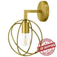 Modway EEI-2915 Perimeter Brass Wall Sconce Light Fixture