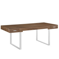 Modway EEI-293-WAL Tinker Desk in Walnut
