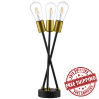 Modway EEI-2944 Bedeck Brass Metal Table Lamp