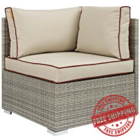 Modway EEI-2956-LGR-BEI Repose Outdoor Patio Corner