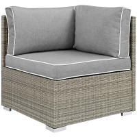 Modway EEI-2956-LGR-GRY Repose Outdoor Patio Corner
