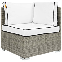 Modway EEI-2956-LGR-WHI Repose Outdoor Patio Corner