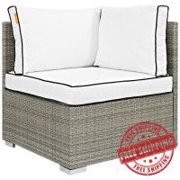 Modway EEI-2956-LGR-WHI Repose Outdoor Patio Corner