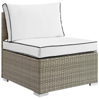 Modway EEI-2958-LGR-WHI Repose Outdoor Patio Armless Chair