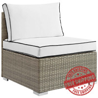 Modway EEI-2958-LGR-WHI Repose Outdoor Patio Armless Chair