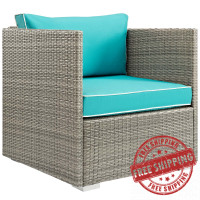 Modway EEI-2960-LGR-TRQ Repose Outdoor Patio Armchair