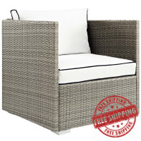 Modway EEI-2960-LGR-WHI Repose Outdoor Patio Armchair