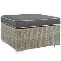 Modway EEI-2962-LGR-CHA Repose Outdoor Patio Upholstered Fabric Ottoman