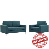 Modway EEI-2984-BLU-SET Allure 2 Piece Sofa and Armchair Set