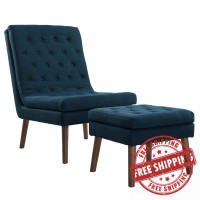 Modway EEI-2988-AZU Modify Upholstered Lounge Chair and Ottoman
