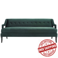 Modway EEI-2997-GRN Concur Button Tufted Performance Velvet Sofa