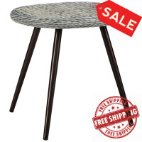 Modway EEI-3025-GRY Endeavor Outdoor Patio Wicker Rattan Side Table