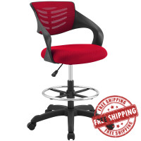 Modway EEI-3040-RED Thrive Mesh Drafting Chair