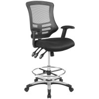 Modway EEI-3043-BLK Calibrate Mesh Drafting Chair