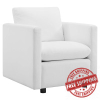 Modway EEI-3045-WHI Activate Upholstered Fabric Armchair