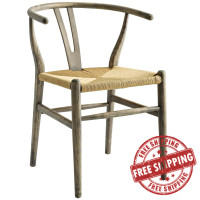 Modway EEI-3047-GRY Amish Dining Wood Side Chair