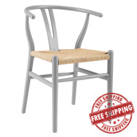 Modway EEI-3047-LGR Light Gray Amish Dining Wood Side Chair