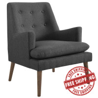 Modway EEI-3048-GRY Leisure Upholstered Lounge Chair