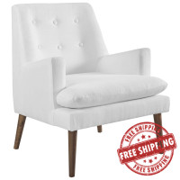 Modway EEI-3048-WHI Leisure Upholstered Lounge Chair