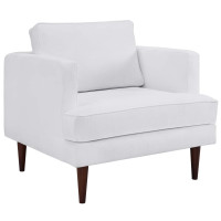 Modway EEI-3055-WHI Agile Upholstered Fabric Armchair