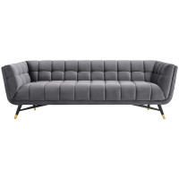 Modway EEI-3059-GRY Adept Performance Velvet Sofa