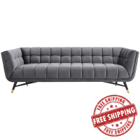 Modway EEI-3059-GRY Adept Performance Velvet Sofa