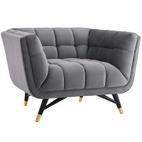 Modway EEI-3060-GRY Adept Performance Velvet Armchair