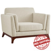 Modway EEI-3063-BEI Chance Upholstered Fabric Armchair