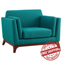 Modway EEI-3063-TEA Chance Upholstered Fabric Armchair