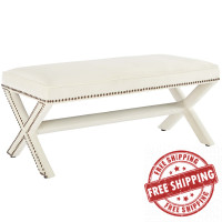 Modway EEI-3067-IVO Rivet Performance Velvet Bench