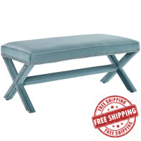 Modway EEI-3067-SEA Rivet Performance Velvet Bench
