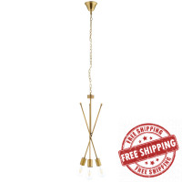 Modway EEI-3078 Strive Brass Pendant Chandelier