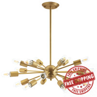 Modway EEI-3079 Resolve Brass Pendant Chandelier