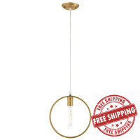 Modway EEI-3084 Orbit Brass Ceiling Pendant Light