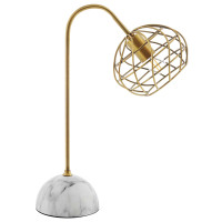 Modway EEI-3086 Salient Brass and Faux White Marble Table Lamp