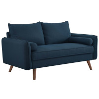 Modway EEI-3091-AZU Revive Upholstered Fabric Loveseat