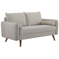 Modway EEI-3091-BEI Revive Upholstered Fabric Loveseat
