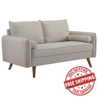 Modway EEI-3091-BEI Revive Upholstered Fabric Loveseat
