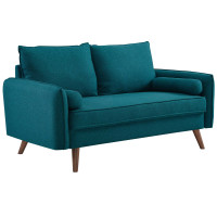 Modway EEI-3091-TEA Revive Upholstered Fabric Loveseat