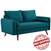 Modway EEI-3091-TEA Revive Upholstered Fabric Loveseat