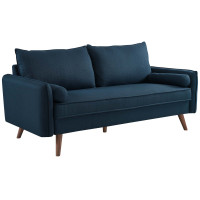 Modway EEI-3092-AZU Revive Upholstered Fabric Sofa