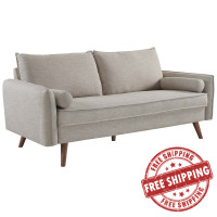 Modway EEI-3092-BEI Revive Upholstered Fabric Sofa