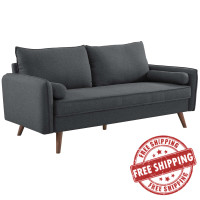 Modway EEI-3092-GRY Revive Upholstered Fabric Sofa
