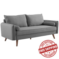 Modway EEI-3092-LGR Revive Upholstered Fabric Sofa
