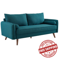Modway EEI-3092-TEA Revive Upholstered Fabric Sofa