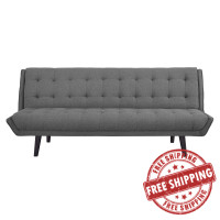 Modway EEI-3093-GRY Glance Tufted Convertible Fabric Sofa Bed