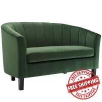 Modway EEI-3137-EME Prospect Channel Tufted Performance Velvet Loveseat